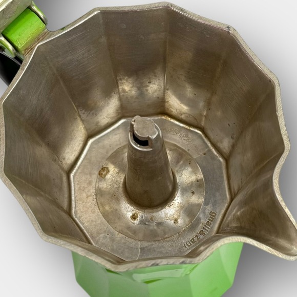 Vintage Gnali & Zani Green Aluminum Stovetop Moka Pot Espresso Maker Italy - Picture 8 of 13